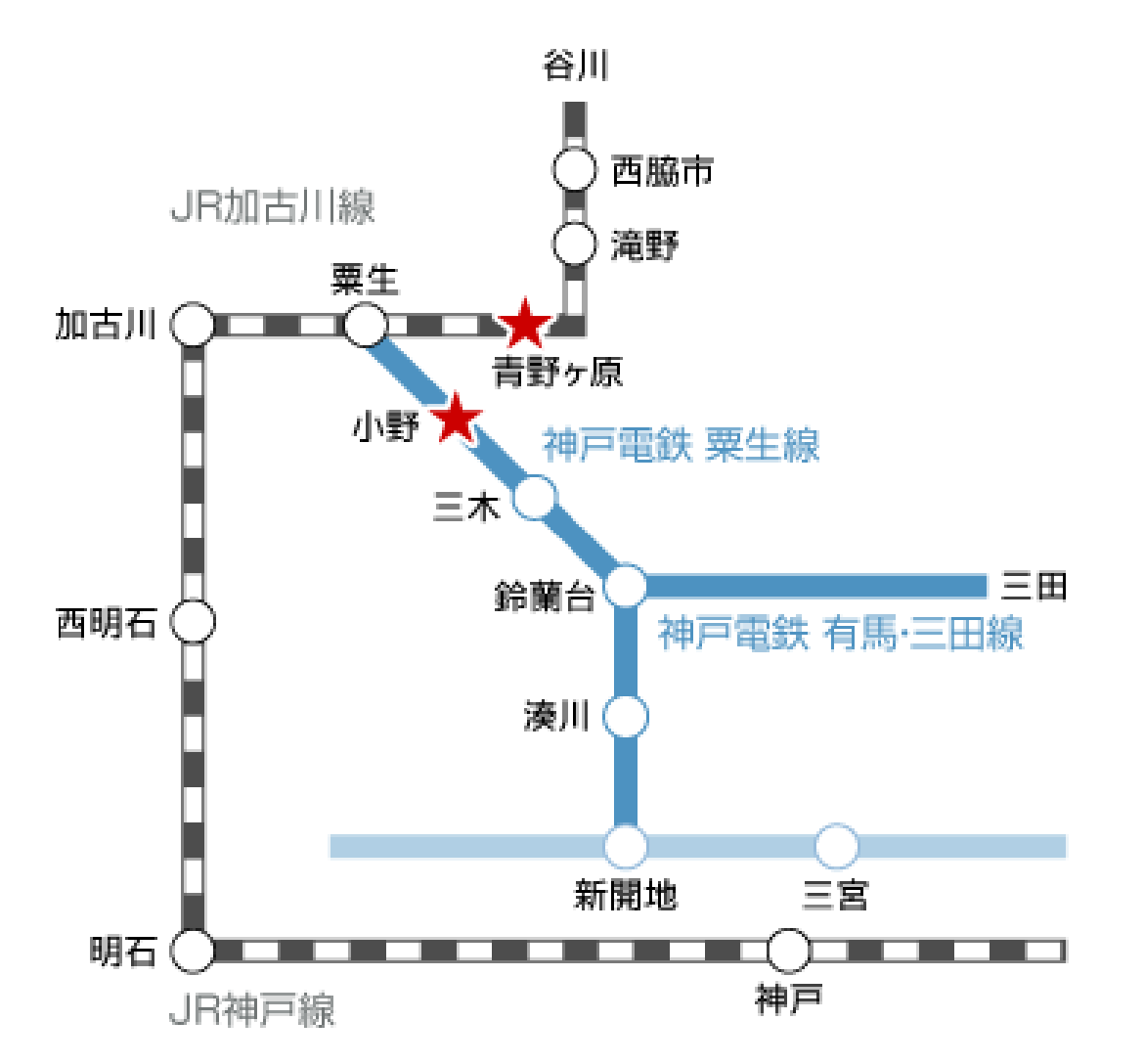 電車でお越しの場合